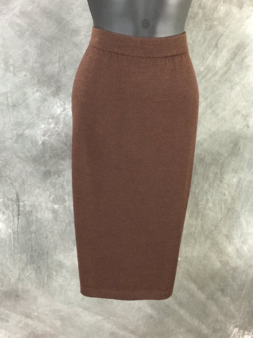 BEAUTIFUL St John knit Brown multi rhinestones embellished skirt suit Size 12 - Picture 9 of 10